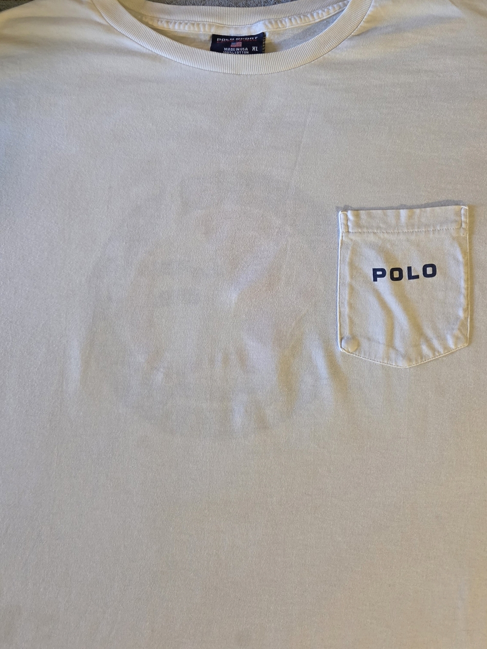 Vintage 90s Polo Sport 1997 Sailing Pocket Tee XL Made In USA - Picture 2 of 5